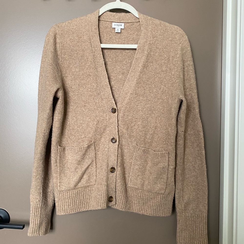 J. Crew Patch Pocket Button Cardigan, M